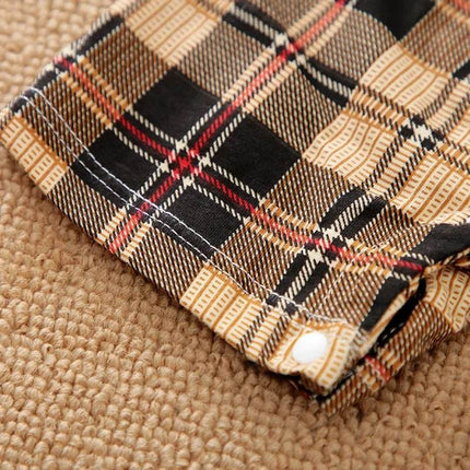 Baby Boys Short Sleeve Plaid Jumpsuit Gentleman Romper - Baby Romper - pudcoco - Mad Fly Essentials