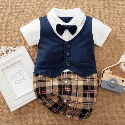 Baby Boy Short Plaid Gentleman Romper – Mad Fly Essentials