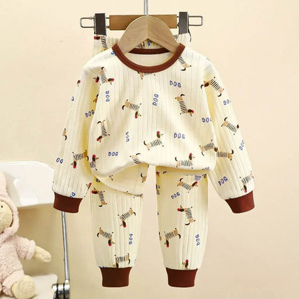 Baby Boys Love Hearts Sleepwear Pajama Set - Pajama Set - Hooyi - Mad Fly Essentials