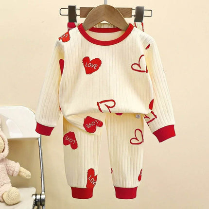 Baby Boys Love Hearts Sleepwear Pajama Set - Mad Fly Essentials