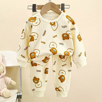 Baby Boys Love Hearts Sleepwear Pajama Set - Pajama Set - Hooyi - Mad Fly Essentials