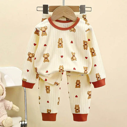 Baby Boys Love Hearts Sleepwear Pajama Set - Pajama Set - Hooyi - Mad Fly Essentials