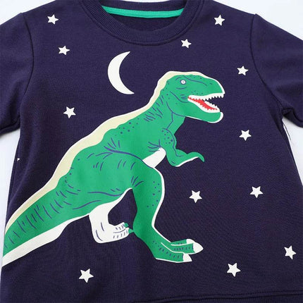 Baby Boys Luminous Dinosaur Pullover Sweater - Sweater - ALEXUS WHITE - Mad Fly Essentials