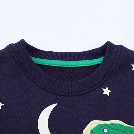 Baby Boys Luminous Dinosaur Pullover Sweater - Sweater - ALEXUS WHITE - Mad Fly Essentials