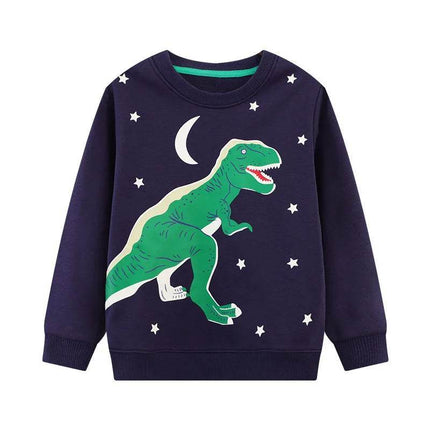 Baby Boys Luminous Dinosaur Pullover Sweater - Sweater - ALEXUS WHITE - Mad Fly Essentials