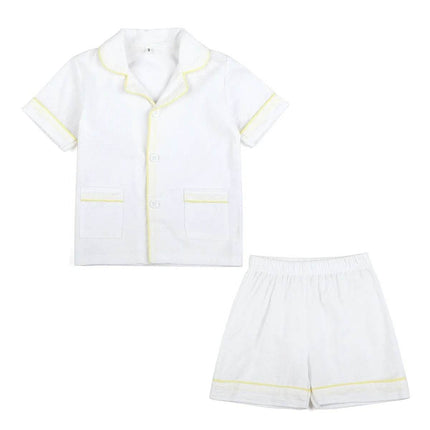 Baby Boys Solid Cotton Summer Pajama Set - Pajama Set - Chivry - Mad Fly Essentials