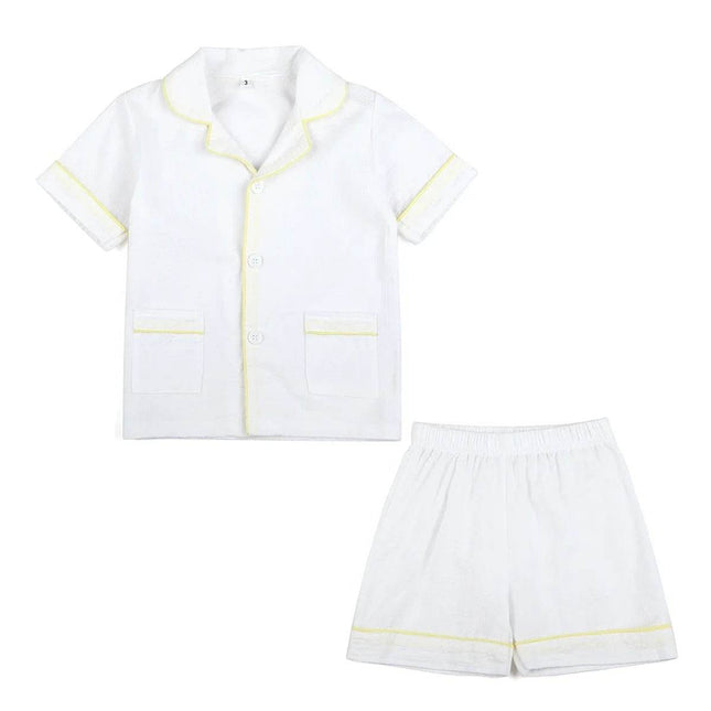 Baby Boys Solid Cotton Summer Pajama Set - Pajama Set - Chivry - Mad Fly Essentials