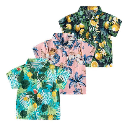 Baby Boys Summer Hawaiian Beach Birthday Party Shirt - Mad Fly Essentials