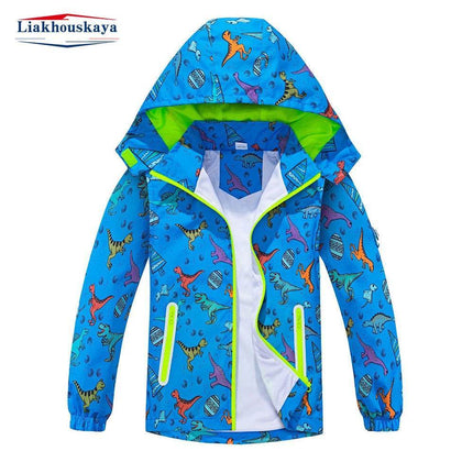 Baby Boys Zip Dinosaur Pattern Fleece Jacket - Mad Fly Essentials
