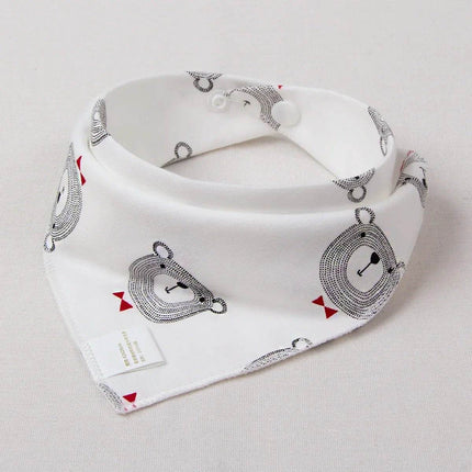 Cartoon Animal Triangular Burp Cloths Bib Baby Essentials - Baby Essentials - Baby Essentials - Mad Fly Essentials