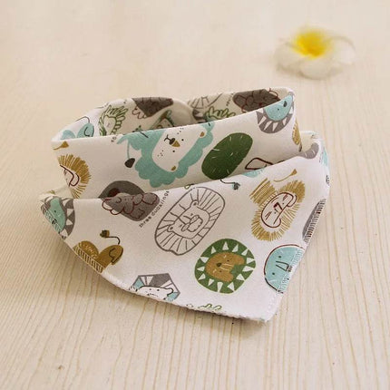 Baby Cartoon Animal Triangular Burp Cloths - Mad Fly Essentials