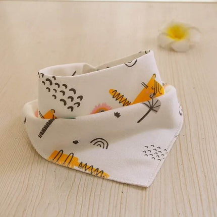 Cartoon Animal Triangular Burp Cloths Bib Baby Essentials - Baby Essentials - Baby Essentials - Mad Fly Essentials