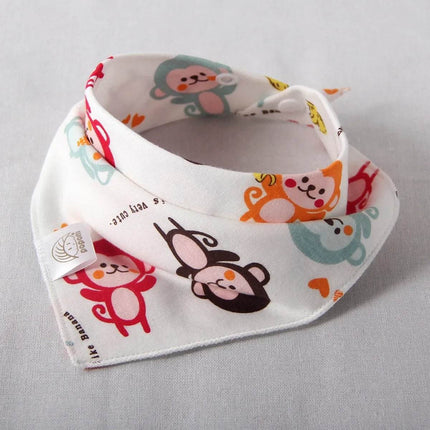 Cartoon Animal Triangular Burp Cloths Bib Baby Essentials - Baby Essentials - Baby Essentials - Mad Fly Essentials