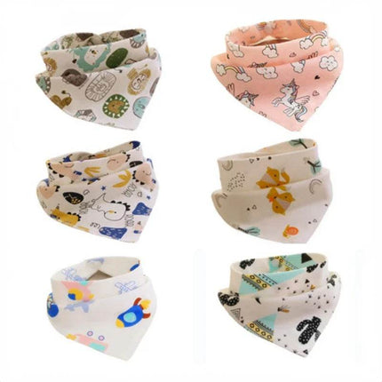 Cartoon Animal Triangular Burp Cloths Bib Baby Essentials - Baby Essentials - Baby Essentials - Mad Fly Essentials