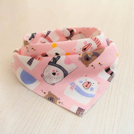 Cartoon Animal Triangular Burp Cloths Bib Baby Essentials - Baby Essentials - Baby Essentials - Mad Fly Essentials