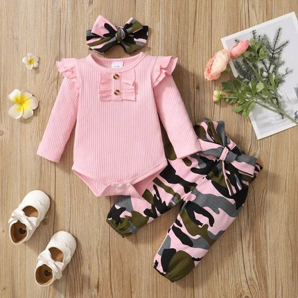 Camouflage 3pc Baby Girl Clothing Set – Mad Fly Essentials