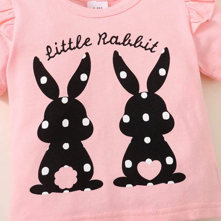 Baby Girl 0 - 18M Toddler Polka Rabbit 3pc Outfit Clothing Set - Clothing Set - Mioglrie - Mad Fly Essentials