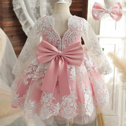 Baby Girl 1 Year Christening Birthday Party Dress - Party Dress - NNJXD - Mad Fly Essentials