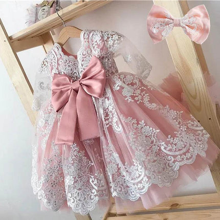 Baby Girl 1 Year Christening Birthday Party Dress - Party Dress - NNJXD - Mad Fly Essentials