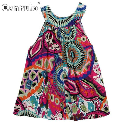 Baby Girl 2 - 7T Bohemian Ruffled Beach Dress - Beach Dress - Canrulo - Mad Fly Essentials