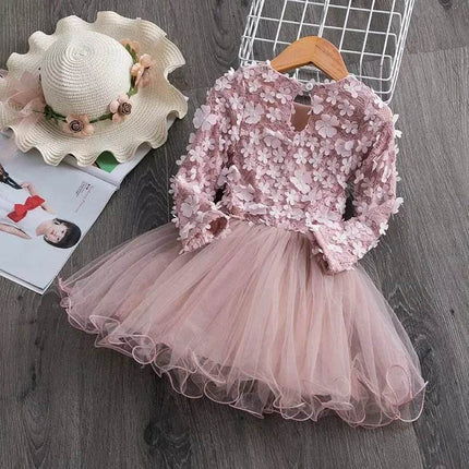 Baby Girl 2 - 7yo Party Flower Princess Dress - Princess Dress - ABreeze - Mad Fly Essentials