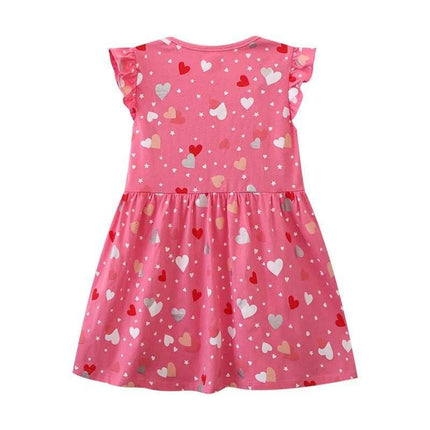 Baby Girl 2 - 8T Sleeveless Hearts Princess Dress - Princess Dress - Bumeex - Mad Fly Essentials