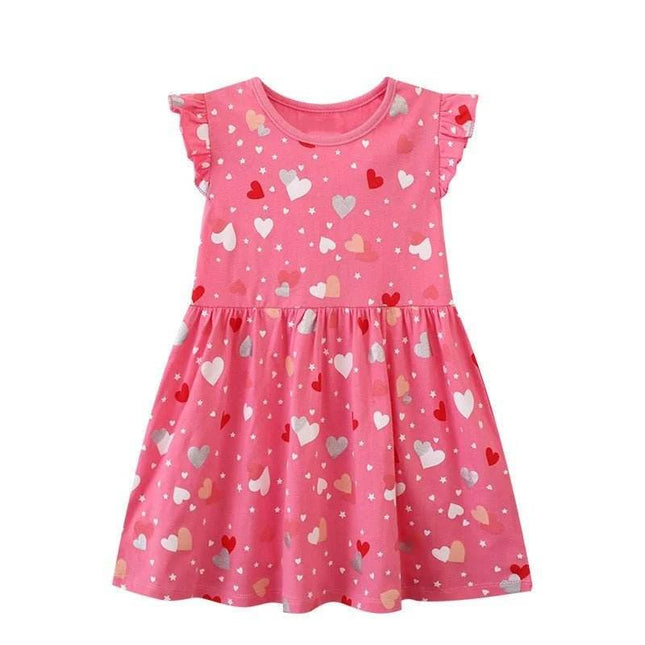 Baby Girl Hearts Party Princess Dress - Mad Fly Essentials