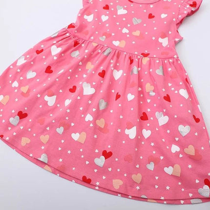 Baby Girl 2 - 8T Sleeveless Hearts Princess Dress - Princess Dress - Bumeex - Mad Fly Essentials