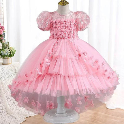 Baby Girl 3 - 12Y Petal Pink Bridesmaid Princess Dress - Princess Dress - LJW - Mad Fly Essentials