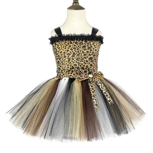 Baby Girl 3D Leopard Tutu Dress Costume Set - Costume Set - DUTRIEUX - Mad Fly Essentials