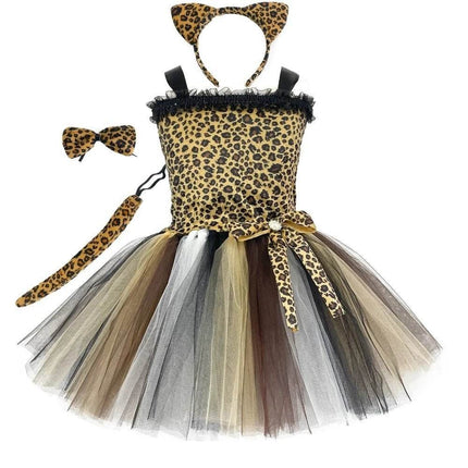 Baby Girl 3D Leopard Tutu Costume Set - Mad Fly Essentials