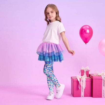 Baby Girl 3D Rainbow Skirt Layered Leggings - Leggings - VIKITA - Mad Fly Essentials