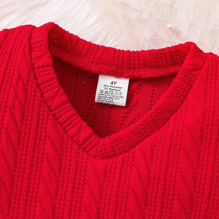 Baby Girl 3pc Knitted Lace Checkered Skirt Outfit Set - Outfit Set - Bear Leader - Mad Fly Essentials