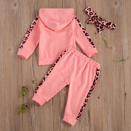 Baby 3pc Leopard Girl Tracksuit Set - Mad Fly Essentials