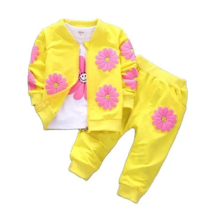 Animal Floral Pink Girl Tracksuit Sets - Mad Fly Essentials