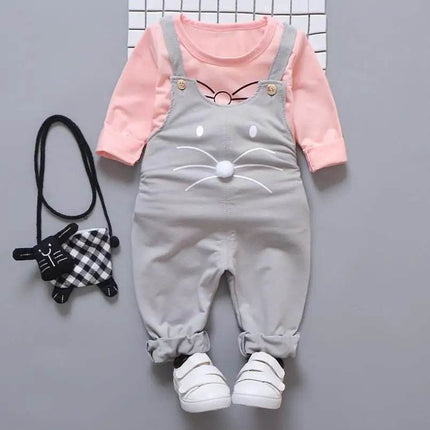 Animal Floral Pink Girl Tracksuit Sets - Mad Fly Essentials