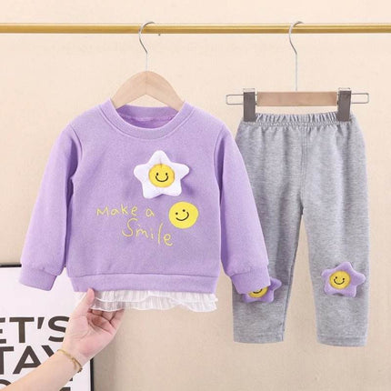 Animal Floral Pink Girl Tracksuit Sets - Mad Fly Essentials