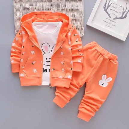 Animal Floral Pink Girl Tracksuit Sets - Mad Fly Essentials
