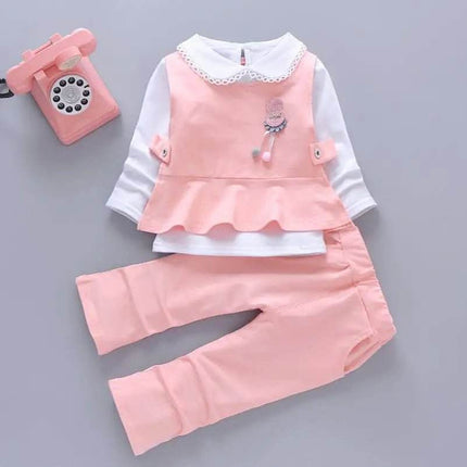Animal Floral Pink Girl Tracksuit Sets - Mad Fly Essentials