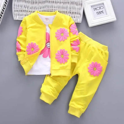Animal Floral Pink Girl Tracksuit Sets - Mad Fly Essentials