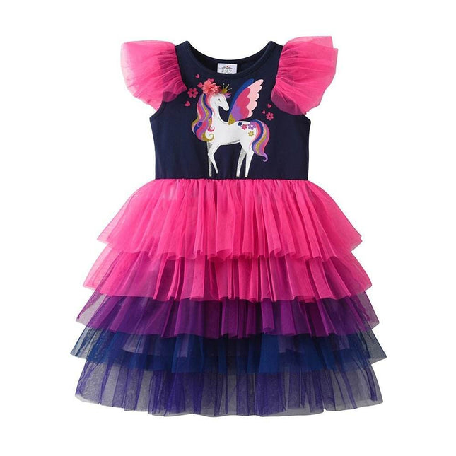 Baby Girl Bohemian Unicorn Gradient Princess Dress - Princess Dress - ollobebe - Mad Fly Essentials