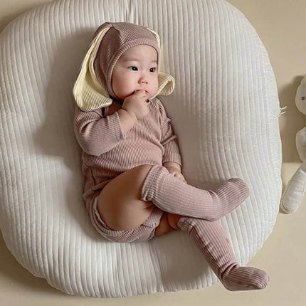 Girl Bunny 3pc Jumpsuit Hoodies Set Baby Romper - Baby Romper - Chivry - Mad Fly Essentials