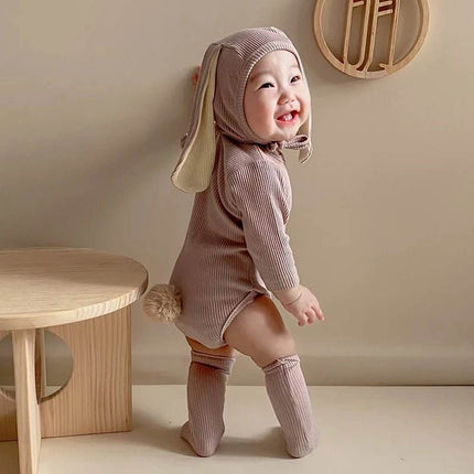 Girl Bunny 3pc Jumpsuit Hoodies Set Baby Romper - Baby Romper - Chivry - Mad Fly Essentials