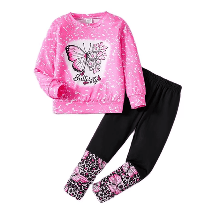 Baby Girl Butterfly Animal Tracksuit Set - Mad Fly Essentials