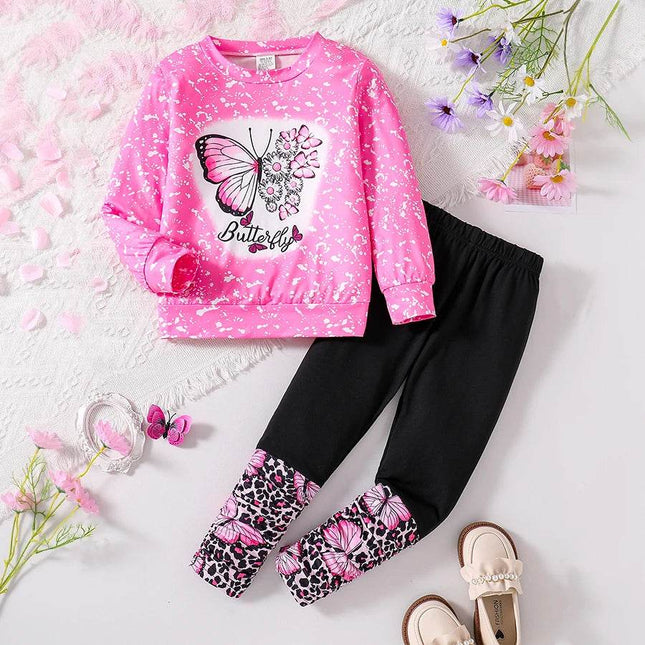 Baby Girl Butterfly Animal Tracksuit Set - Tracksuit Set - PatPat - Mad Fly Essentials