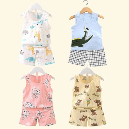 Baby Girl Cartoon Rabbit Pajama Set - Pajama Set - Chivry - Mad Fly Essentials