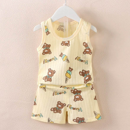 Baby Girl Cartoon Rabbit Pajama Set - Pajama Set - Chivry - Mad Fly Essentials