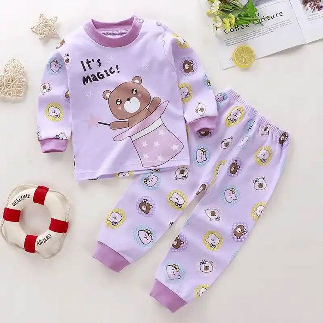 Baby Girl Cotton Dinosaur Animal Pajama Set - Pajama Set - Chivry - Mad Fly Essentials