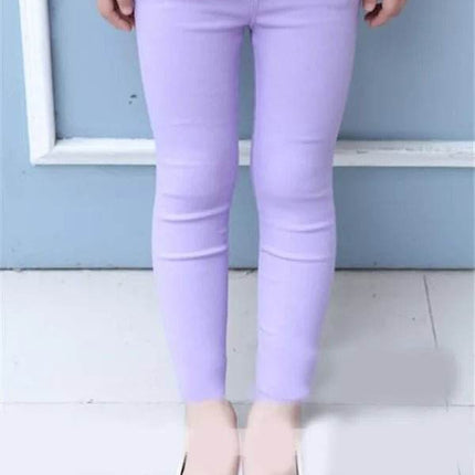 Baby Girl Denim Pastel Color Leggings - Leggings - HIBISCUSARA - Mad Fly Essentials