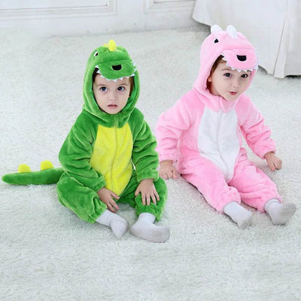 Baby Girl Dinosaur Costume Flannel Outfit Pajama Set - Pajama Set - Miniso - Mad Fly Essentials